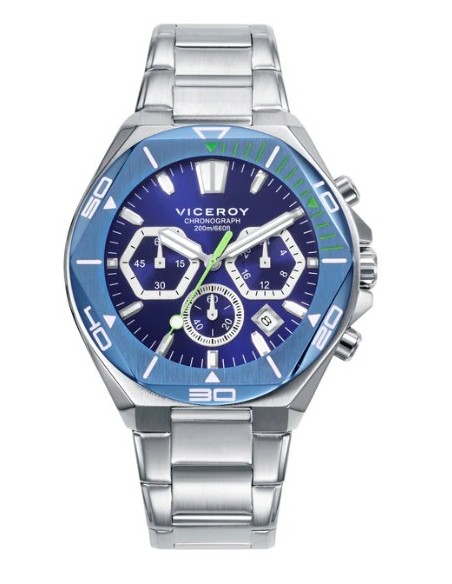 CRONO ACERO IP AZUL BRAZALETE SR VA