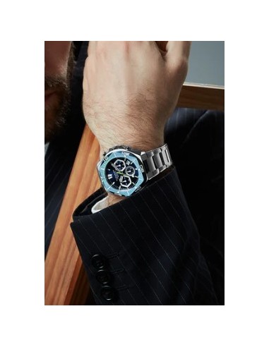 CRONO ACERO IP AZUL BRAZALETE SR VA