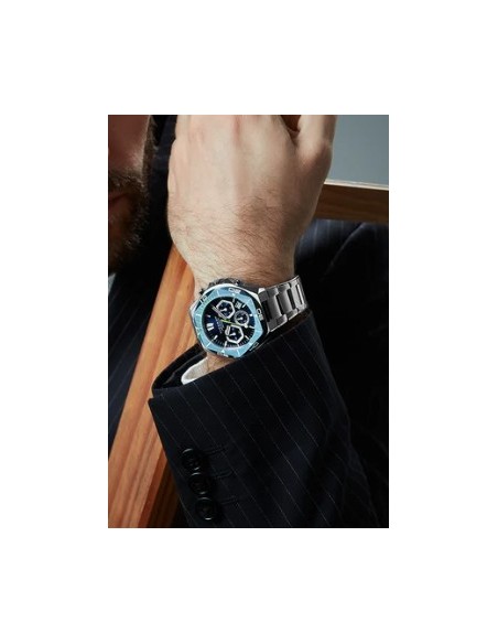 CRONO ACERO IP AZUL BRAZALETE SR VA
