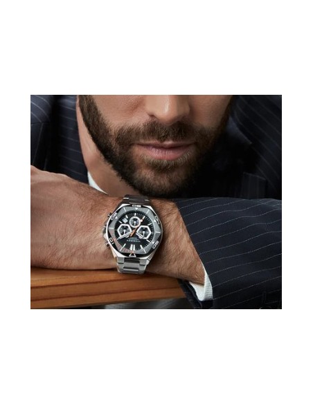 Reloj hombre caja bitono negro 46849-57