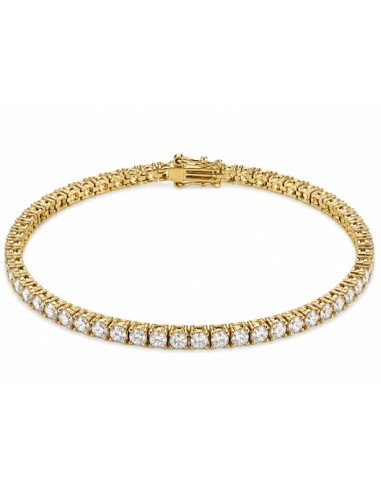Pulsera riviere 2.5mm de 17cm plata chapado 