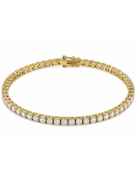 Pulsera riviere 2.5mm de 17cm plata chapado 