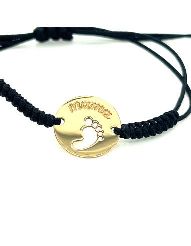 PULSERA MACRAME MAMA PIE ORO DE 18K