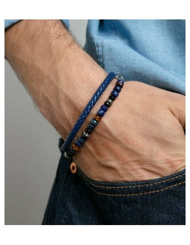 PULS ACERO PIEL AZUL SR FASHION