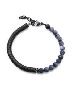 Pulsera combinada de piedras naturales de labrador