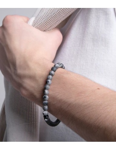 Pulsera combinada de piedras naturales de labrador