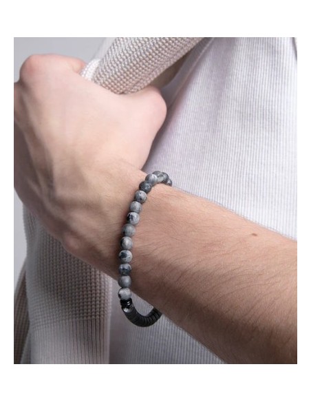 Pulsera combinada de piedras naturales de labrador