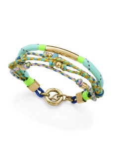 Pulsera de mujer en acero IP dorado, verde