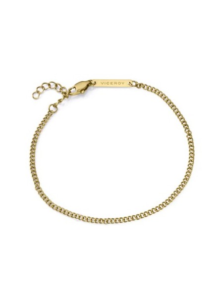 Pulsera de hombre de acero Ip dorado cadena