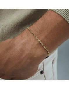 Pulsera de hombre de acero Ip dorado cadena 2