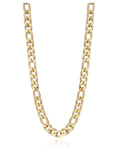 Cadena Chic en acero Ip dorado tipo figaro gruesa