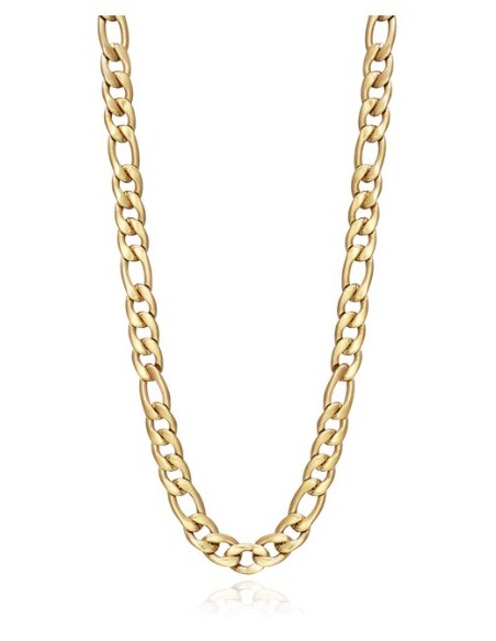 Cadena Chic en acero Ip dorado tipo figaro gruesa