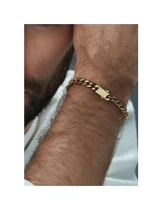 Pulsera de hombre de de acero Ip dorado 2