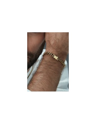 Pulsera de hombre de de acero Ip dorado