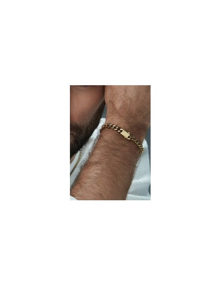 Pulsera de hombre de de acero Ip dorado
