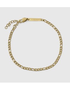 Pulsera de hombre de acero Ip dorado cadena