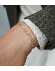 Pulsera de hombre de acero Ip dorado cadena 2
