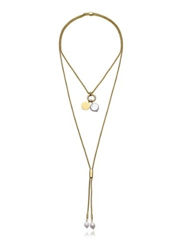 Collar de acero Ip dorado ajustable