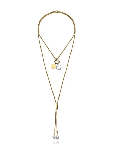 Collar de acero Ip dorado ajustable