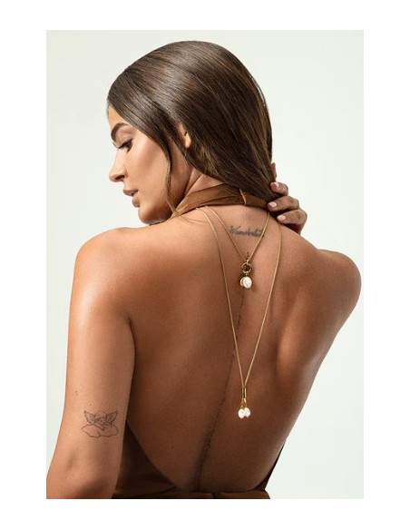 Collar de acero Ip dorado ajustable