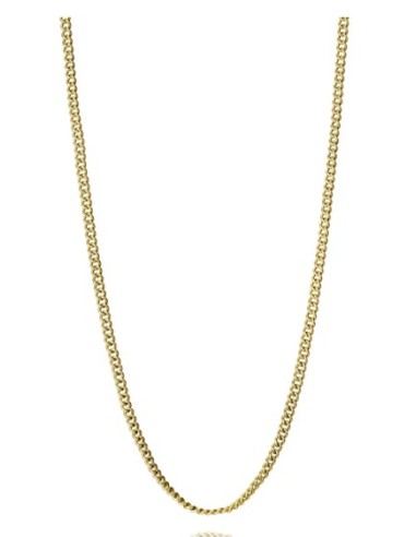 Collar de hombre de acero Ip dorado cadena