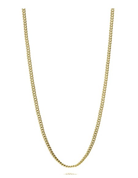 Collar de hombre de acero Ip dorado cadena