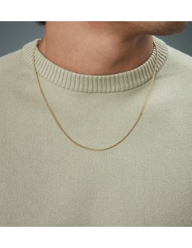 Collar de hombre de acero Ip dorado cadena