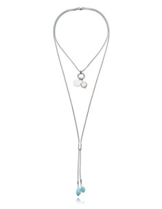 Collar de acero chapado en plata 999 ajustable 