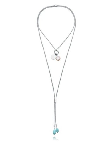 Collar de acero chapado en plata 999 ajustable 