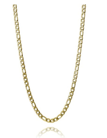 Collar de hombre de acero Ip dorado cadena