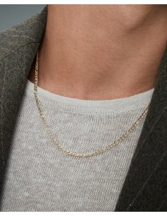 Collar de hombre de acero Ip dorado cadena 2