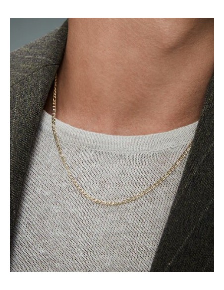 Collar de hombre de acero Ip dorado cadena
