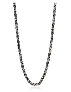 Cadena de cordón de hombre acero color negro