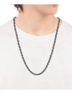 Cadena de cordón de hombre acero color negro 2