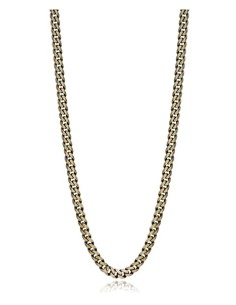 Collar Beat de acero con cadena bronce