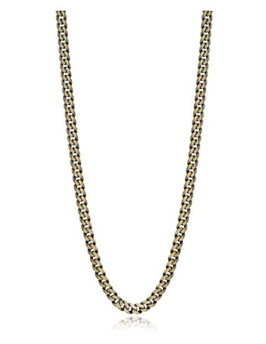 Collar Beat de acero con cadena bronce