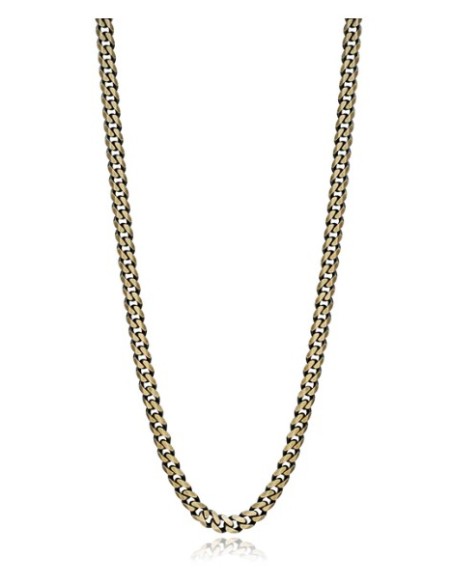 Collar Beat de acero con cadena bronce