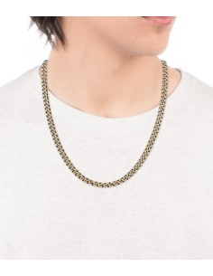Collar Beat de acero con cadena bronce 2