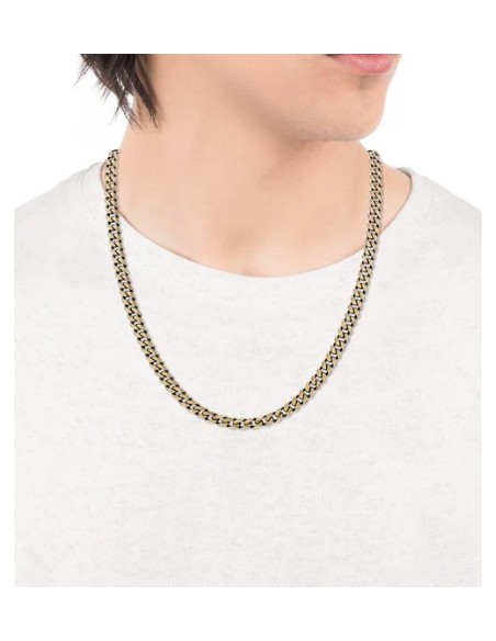 Collar Beat de acero con cadena bronce