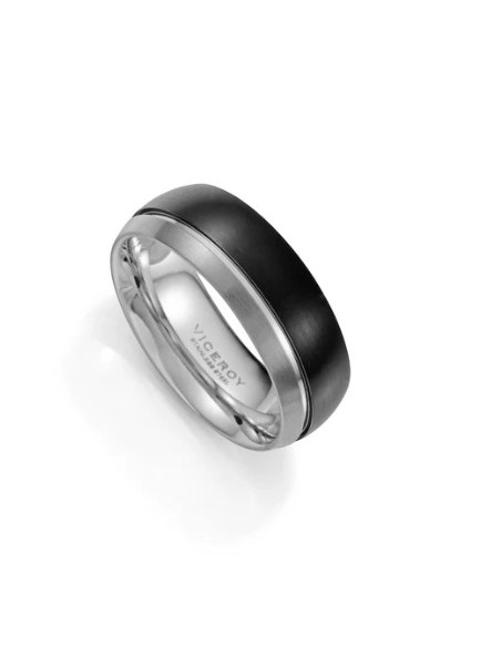 Anillo de hombre de acero combinado