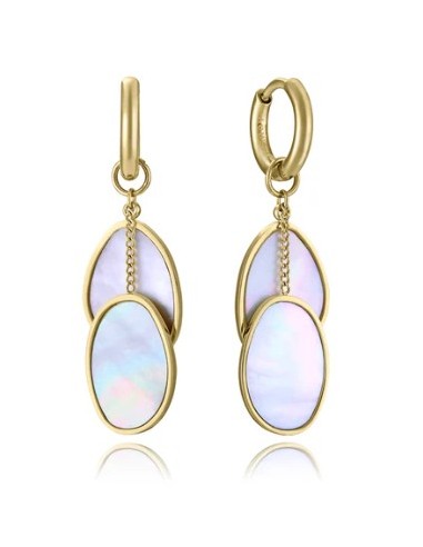 Pendientes de mujer de acero dorado colgantes 