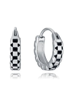 Pendientes de hombre de acero criolla con diseño