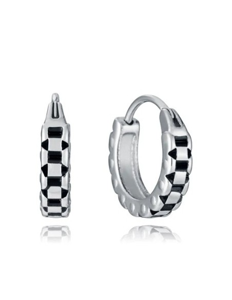 Pendientes de hombre de acero criolla con diseño