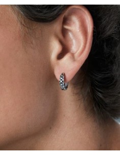 Pendientes de hombre de acero criolla con diseño 2