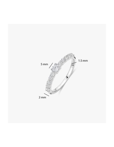 Anillo Multibanda de Plata con Circonitas | Textura y Brillo en Equilibrio