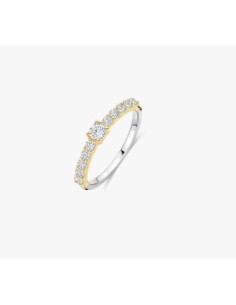 Anillo Multibanda de Plata con Circonitas | Textura y Brillo en Equilibrio