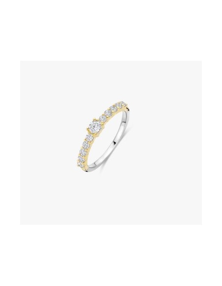 Anillo Multibanda de Plata con Circonitas | Textura y Brillo en Equilibrio