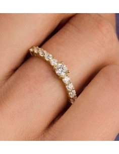 Anillo Multibanda de Plata con Circonitas | Textura y Brillo en Equilibrio 2