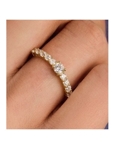 Anillo Multibanda de Plata con Circonitas | Textura y Brillo en Equilibrio