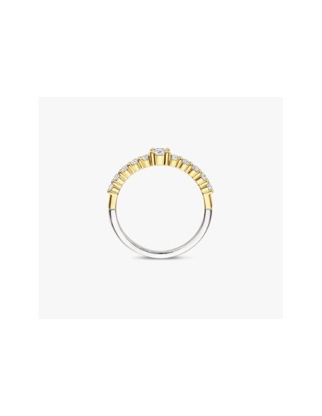 Anillo Multibanda de Plata con Circonitas | Textura y Brillo en Equilibrio